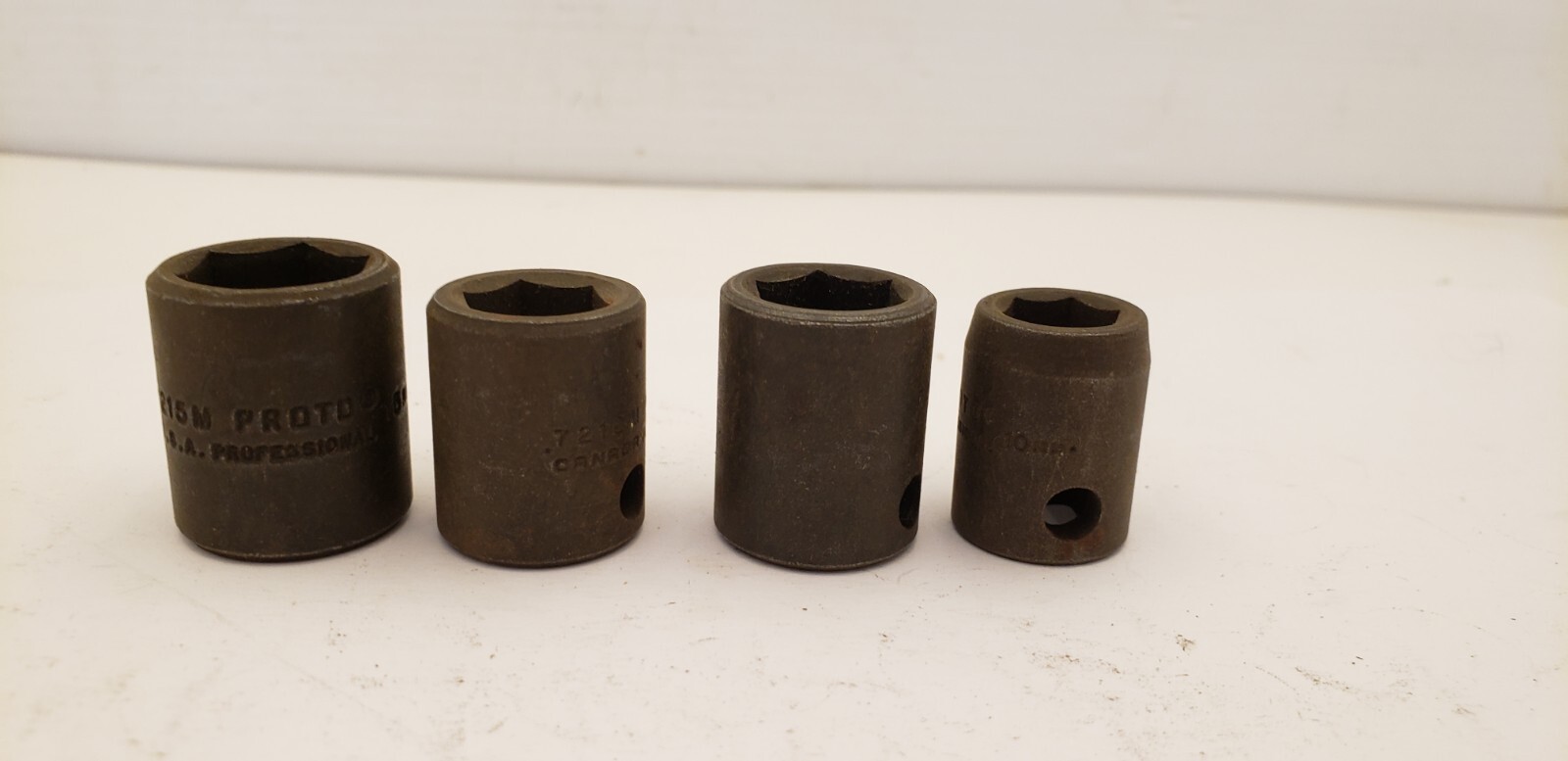 PROTO 7215M, 7213M, 7212M 7210M 3/8″ DRIVE IMPACT SOCKETS, 15 13 12 10mm 6PT NNB