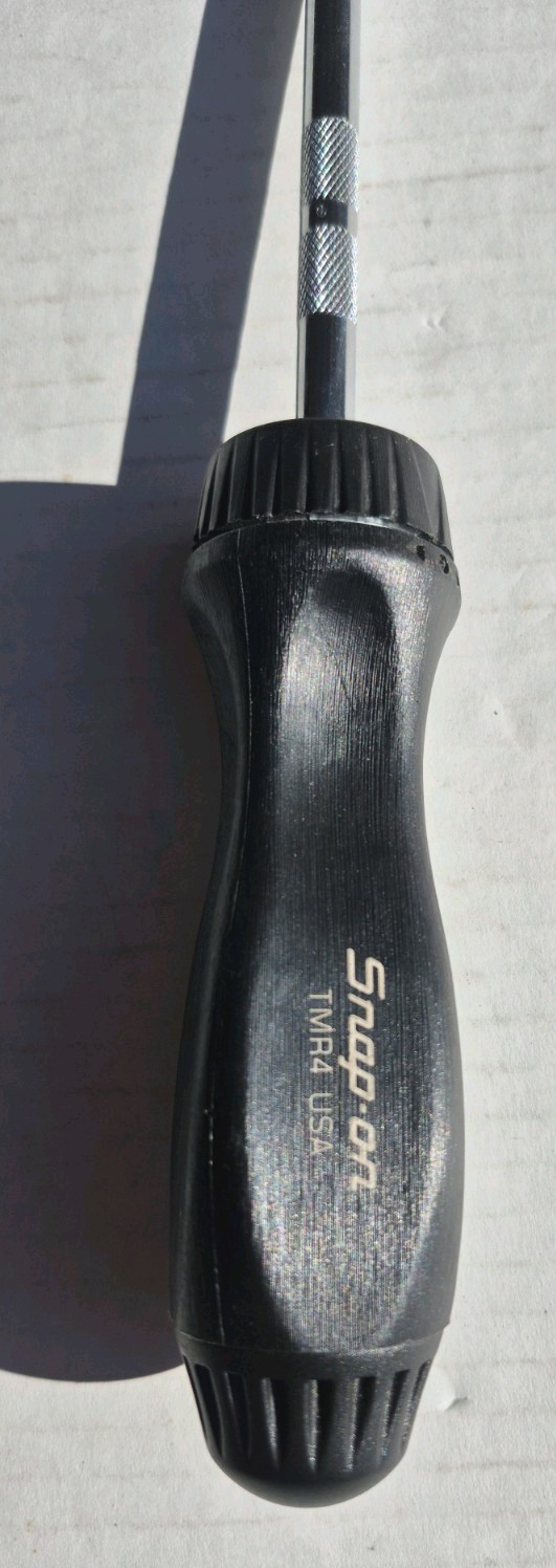 Snap On Tools TMR4 1/4″ Drive Ratcheting Spinner Handle 9” Black Hard Handle USA