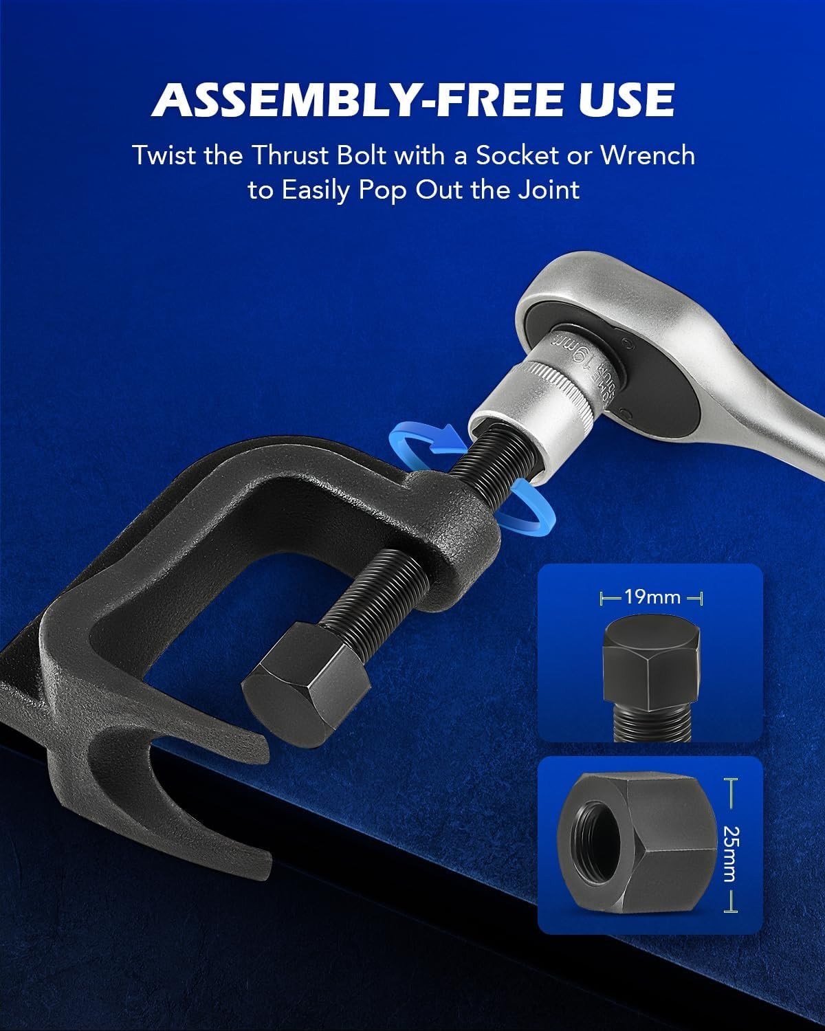 Universal Ball Joint Puller with Lower Control Arm Prying Tool for Ford Linco…