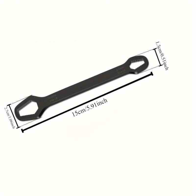 1pc Universal Double Ended Wrench, Self-Tightening 3-17mm Screw Nuts Repair Wren