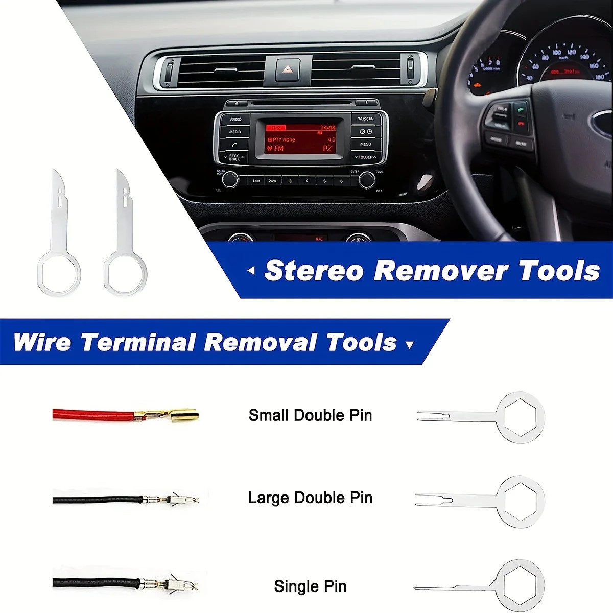 19Pcs Car Trim Removal Tool Set with Clip Pliers & Portable Storage Bag