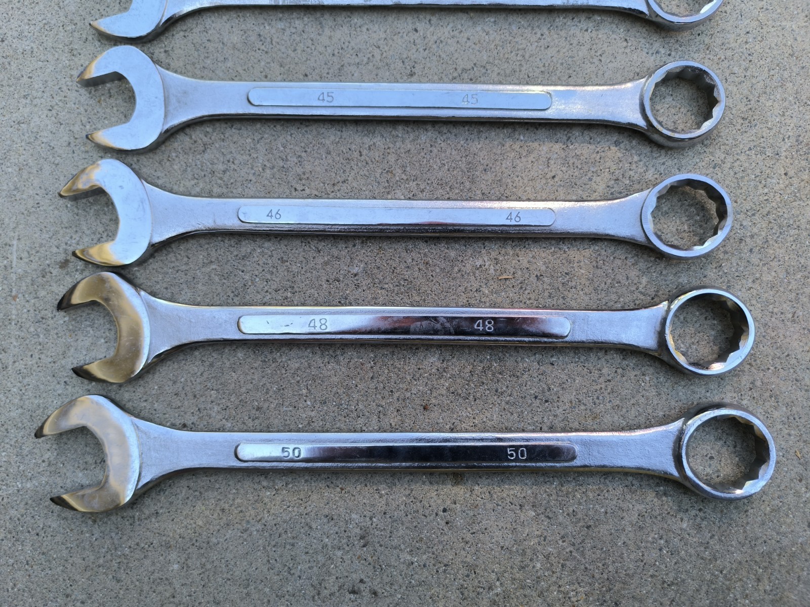 9pc Jumbo Metric Combo Wrench Set 34mm – 50mm Combination