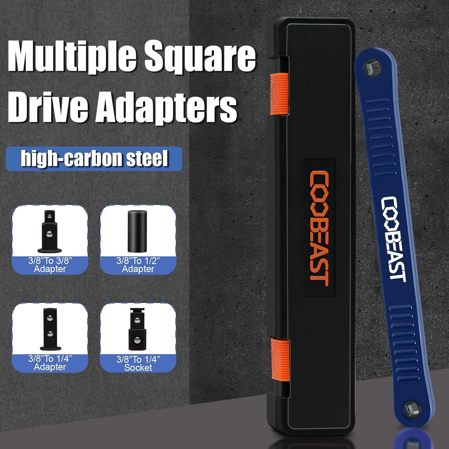 Versatile Universal Wrench Extender with Multiple Drive Adapters – 13.4″ Long