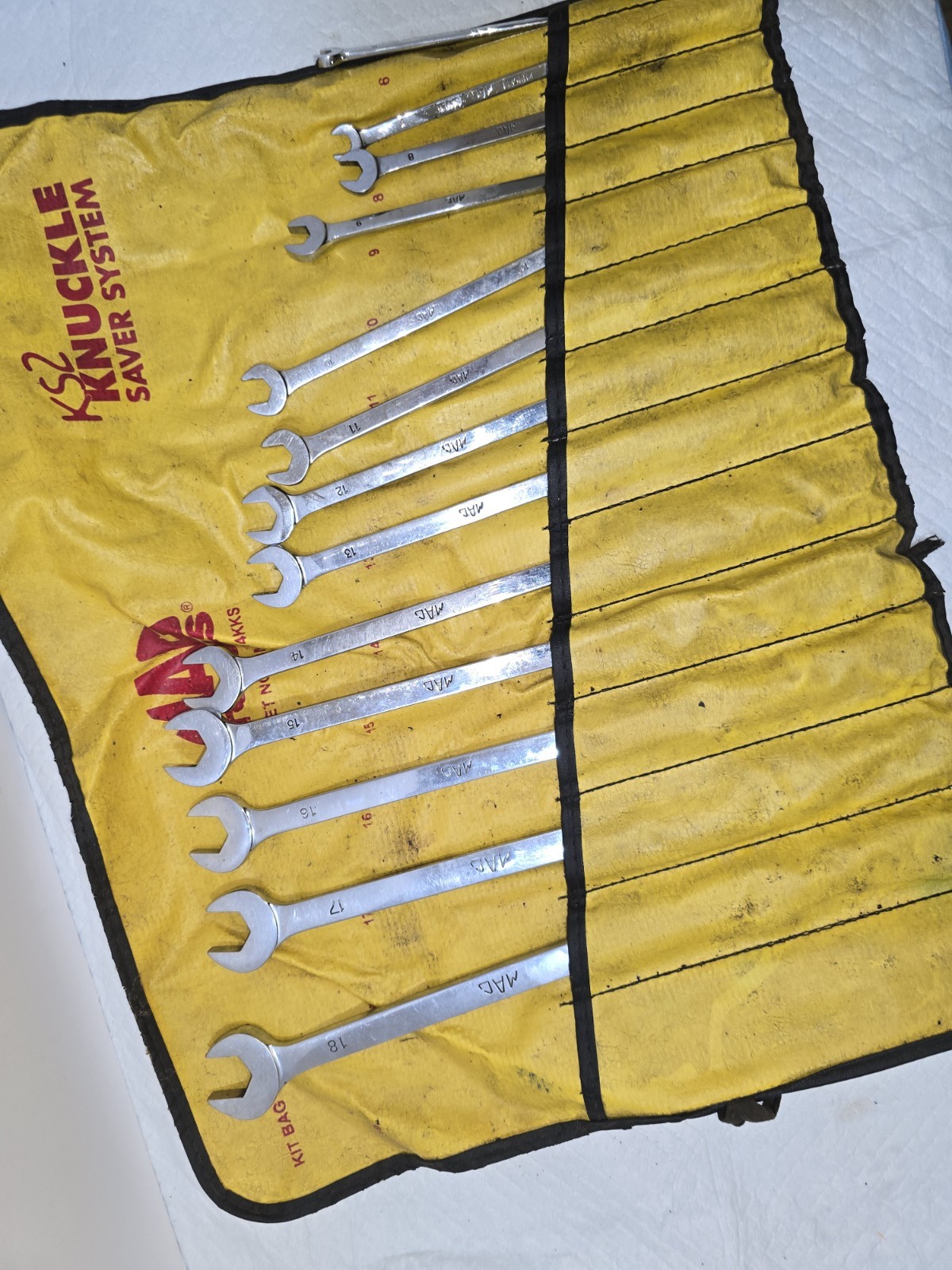 Mac Tools SML14KKS Metric Combination Wrench Set 14 piece 6mm 19mm 19mm missing