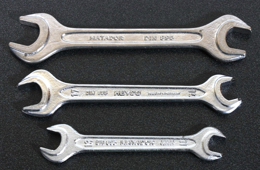 Mercedes-Benz Metric Wrench Set Matador Heyco Open-End 19mm 17mm 14mm 13mm 11mm