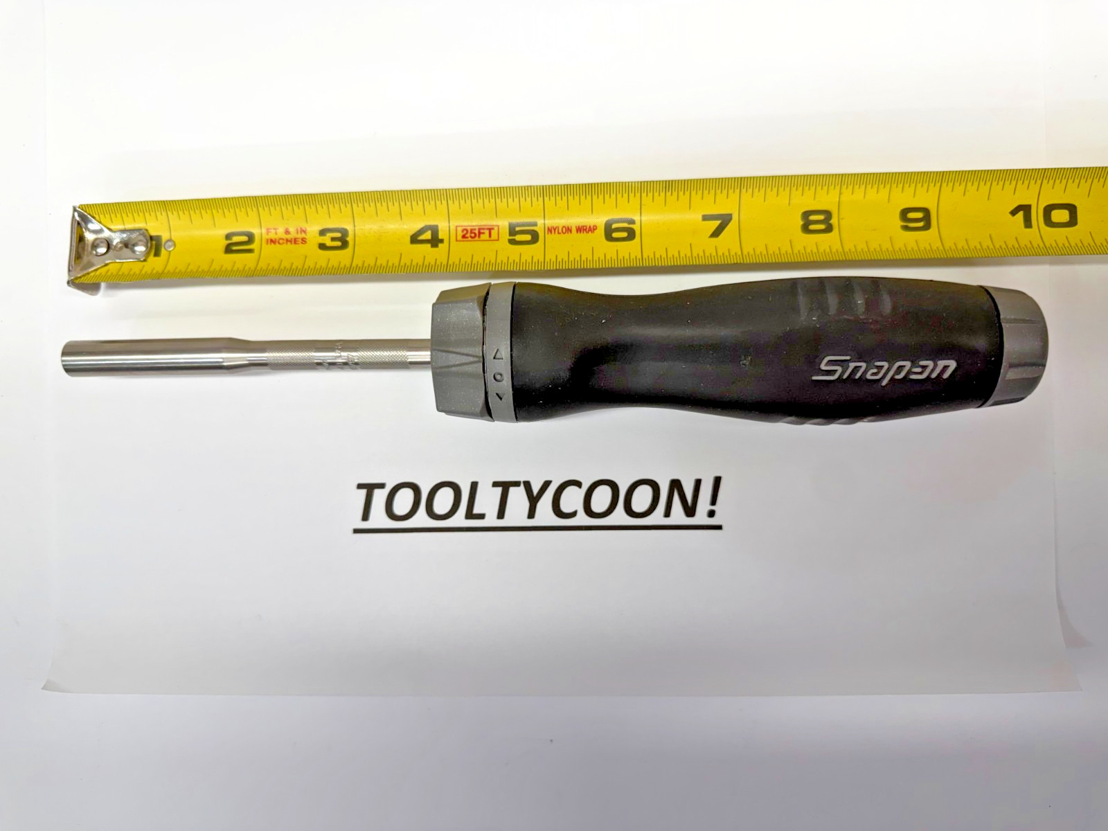 Snap-on Tools NEW GREY (DT) Soft Grip Ratcheting Screwdriver w/Bits SGDMRC44BDT