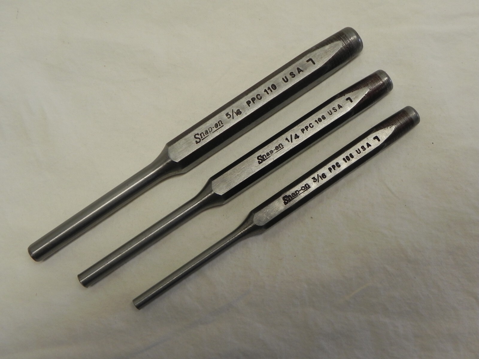 Snap-On 3 Piece Pin Punch Set PPC Series (LOT7441)