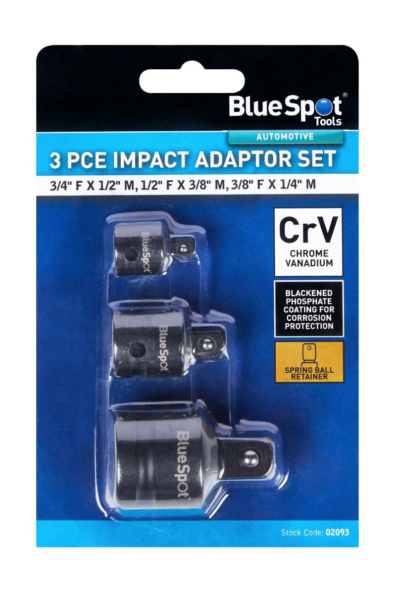 Blue Spot Tools 3 Piece Impact Convertor Socket Adaptor Set