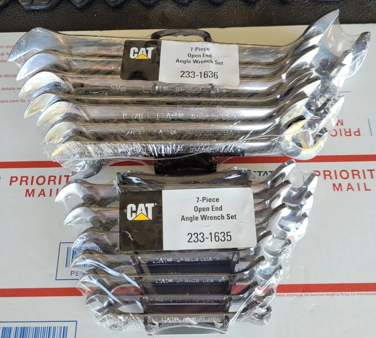 NEW CAT by Snap-on 14pc Open Angle Wrench Set 233-1635 233-1636 Caterpillar USA