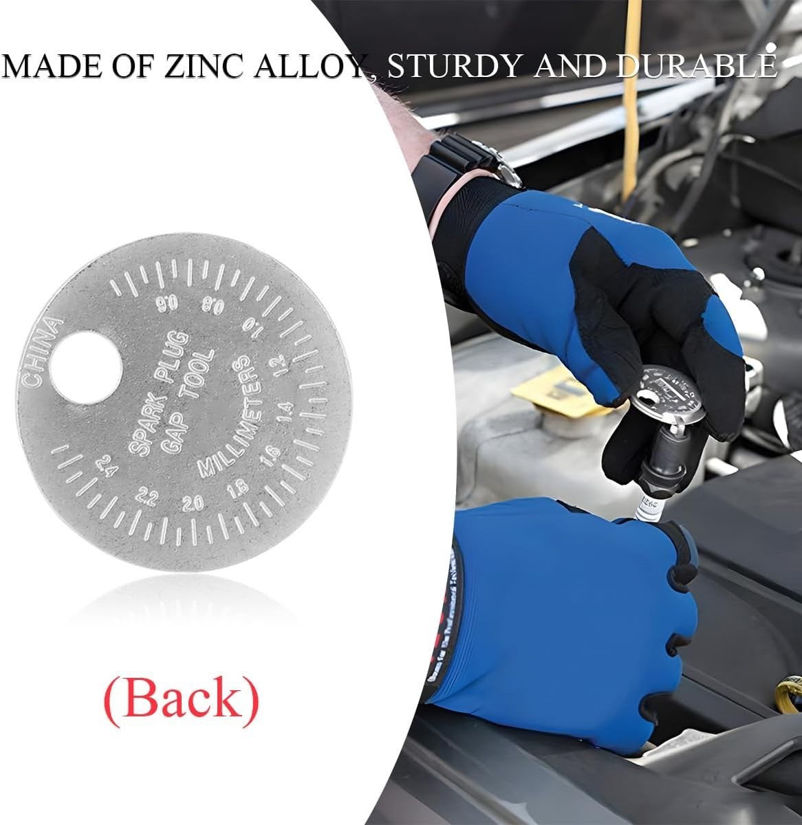 Durable Automotive Spark Plug Gap Tool – Universal Gauge 0.020 to 0.100 Inch