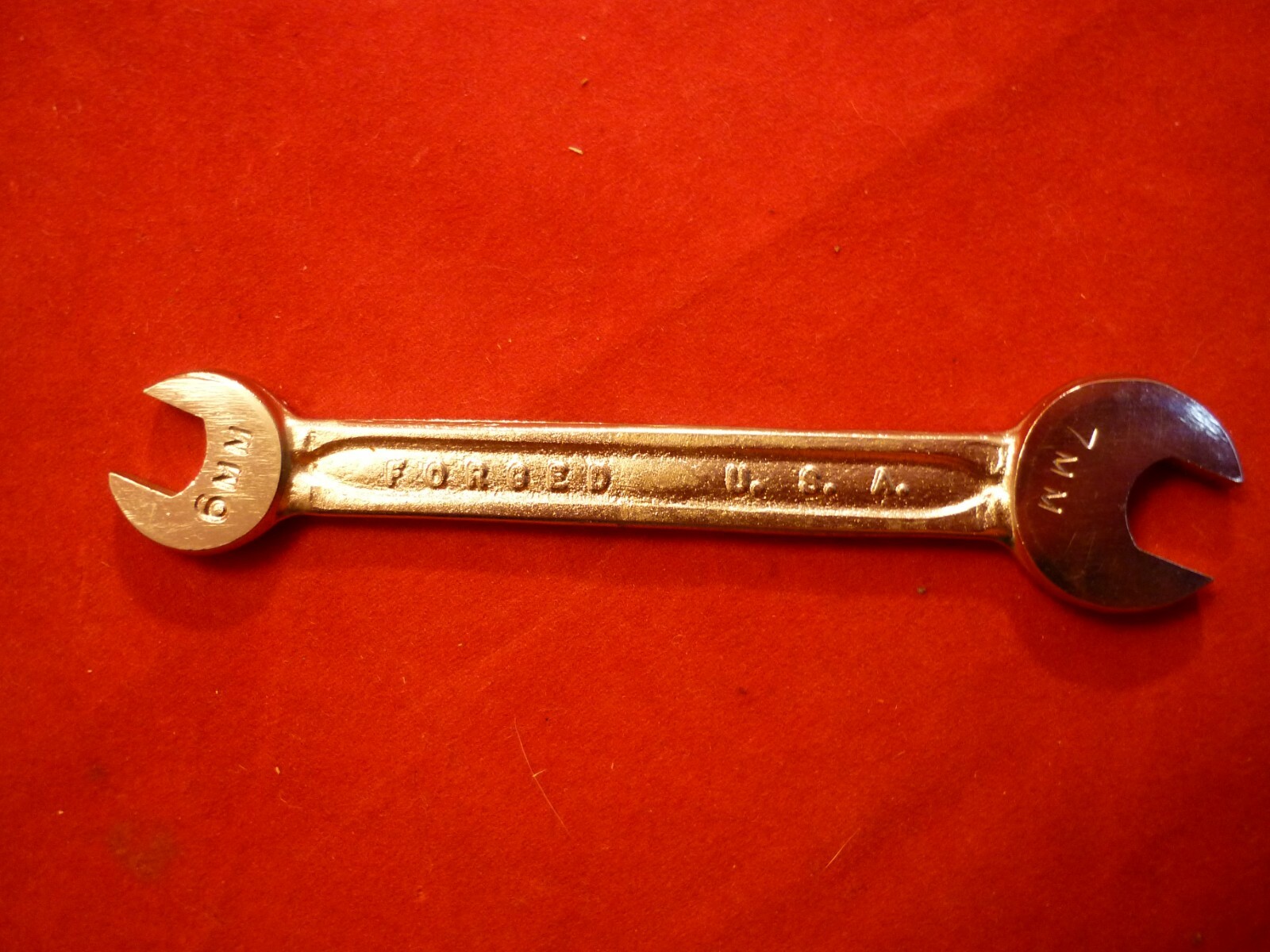 VINTAGE NOS INDESTRO OPEN END WRENCH 6MM X 7MM # 40607 USA MADE