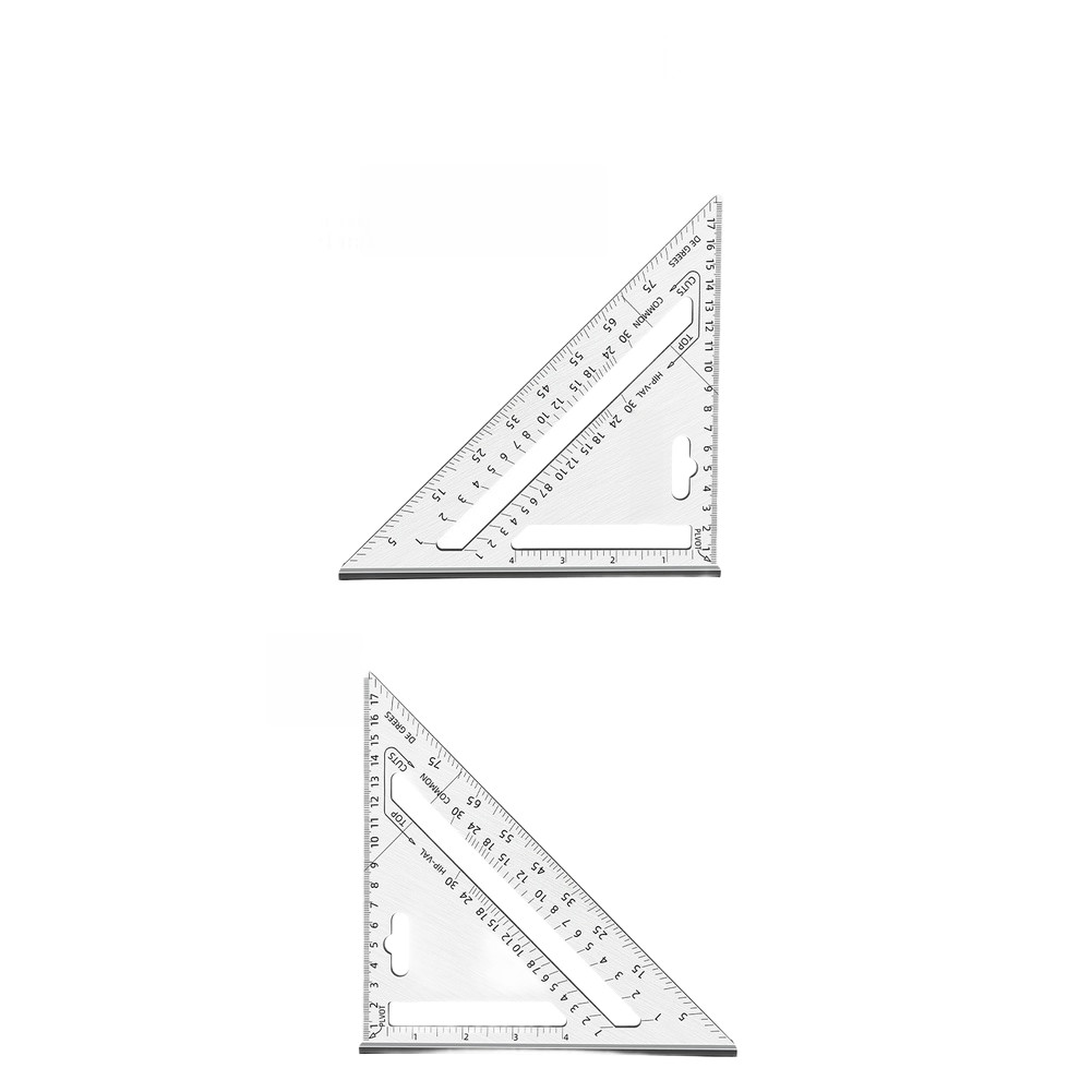 Woodworking Triangle Ruler 7 Inch Aluminum Alloy 45 90 Degree Angle Tool