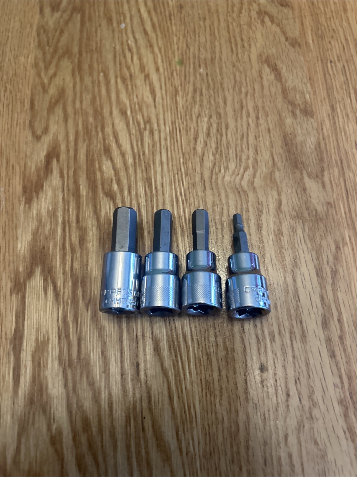 CRAFTSMAN – Lot Of 4 Metric Hex Socket Drivers , 3/8″Drive (4mm,7mm,8mm,10mm)