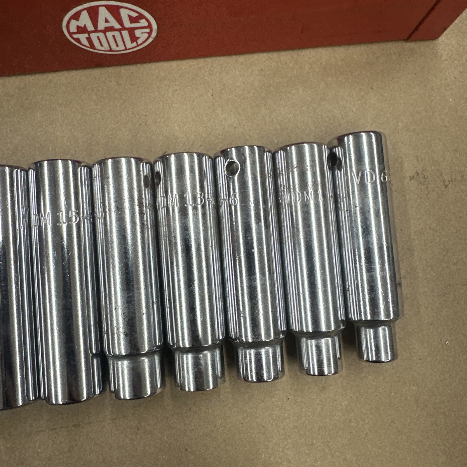 Mac Tools 10-PC. 1/2” Drive Metric Deep Socket Set – 6-PT. 10-19mm USA Made