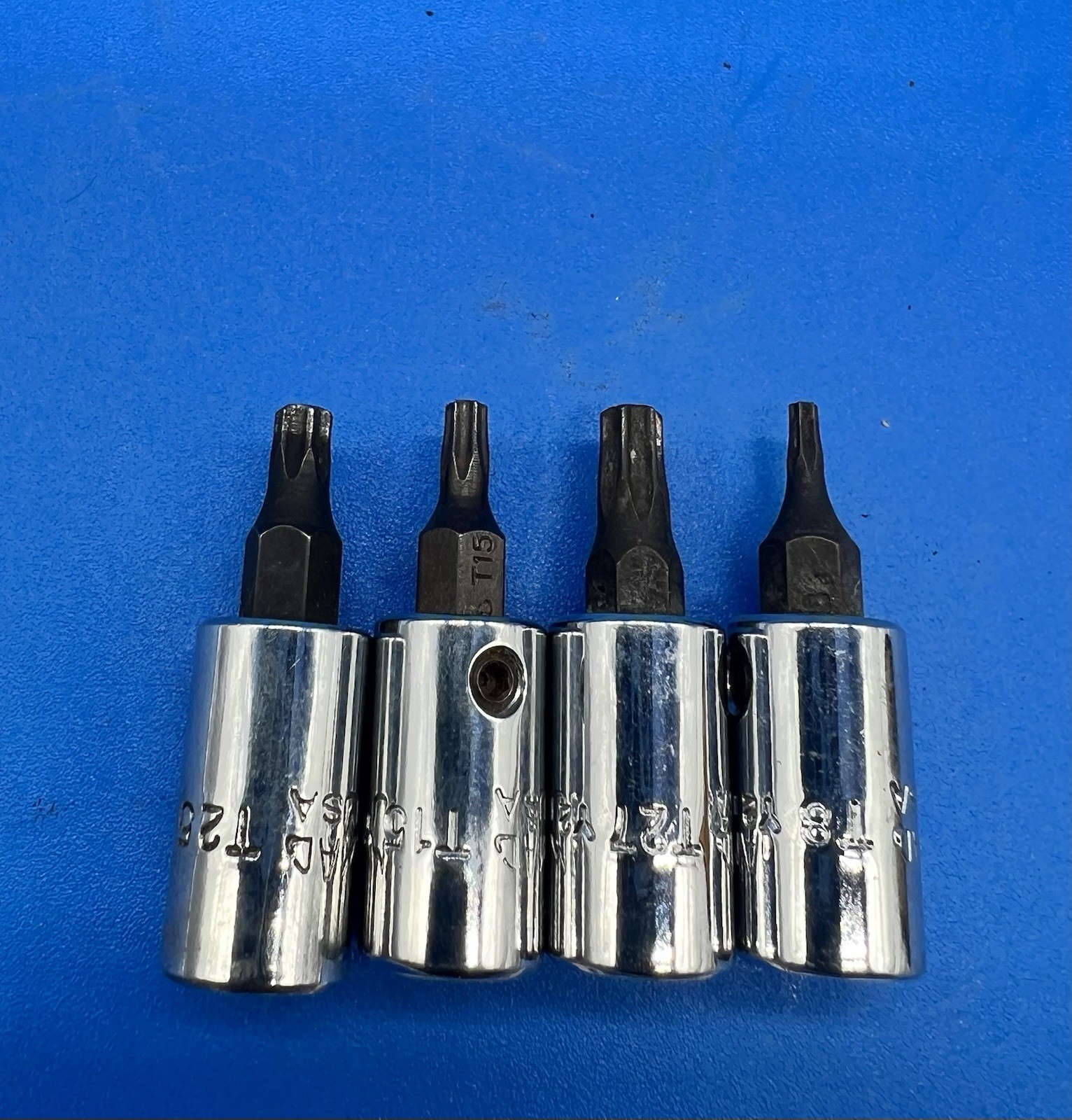 MAC TOOLS 4 PIECE TORX SOCKET SET T8 TO T27 1/4 DRIVE