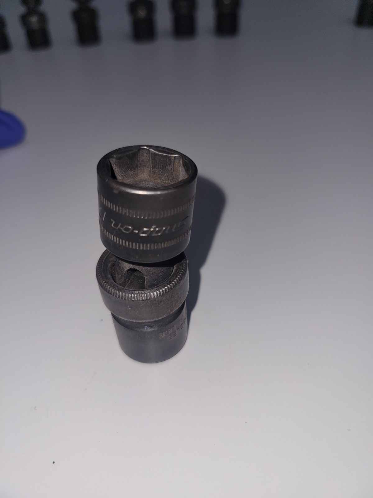 Snap-on 3/8″ Drive Swivel Universal Socket Lot 9pc Metric & SAE IPFM/IPF USA