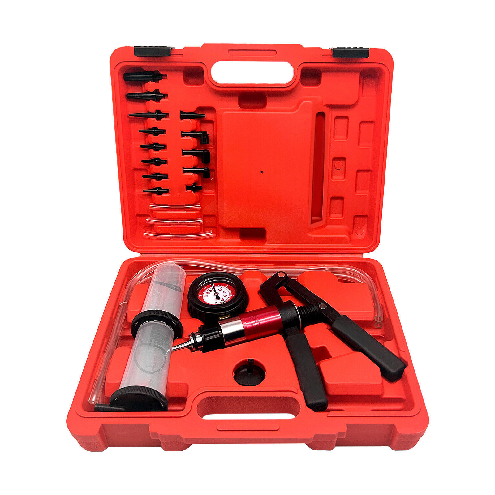 Hand Vacuum Pump Held Brake Bleeder Tester Set Bleed Car Motorbike Bleeding Kit