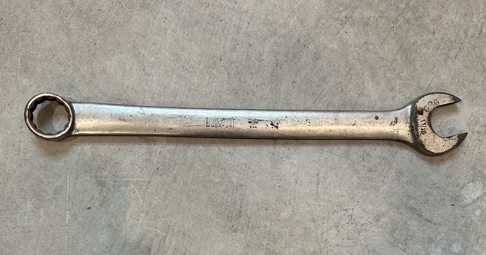 Vintage Blue-Point OEX34 Combination 12 point Wrench USA 1-1/16″ Length 15″