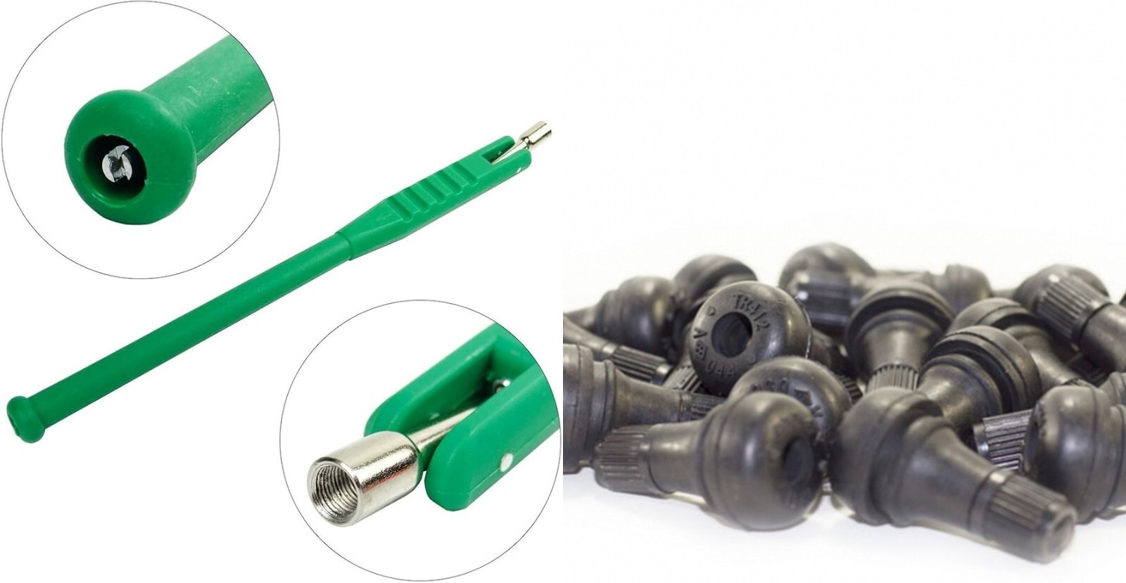 Tire Valve Stem Insertion / Removal /Core Tool AND 25 Free TR413 Valve Stems
