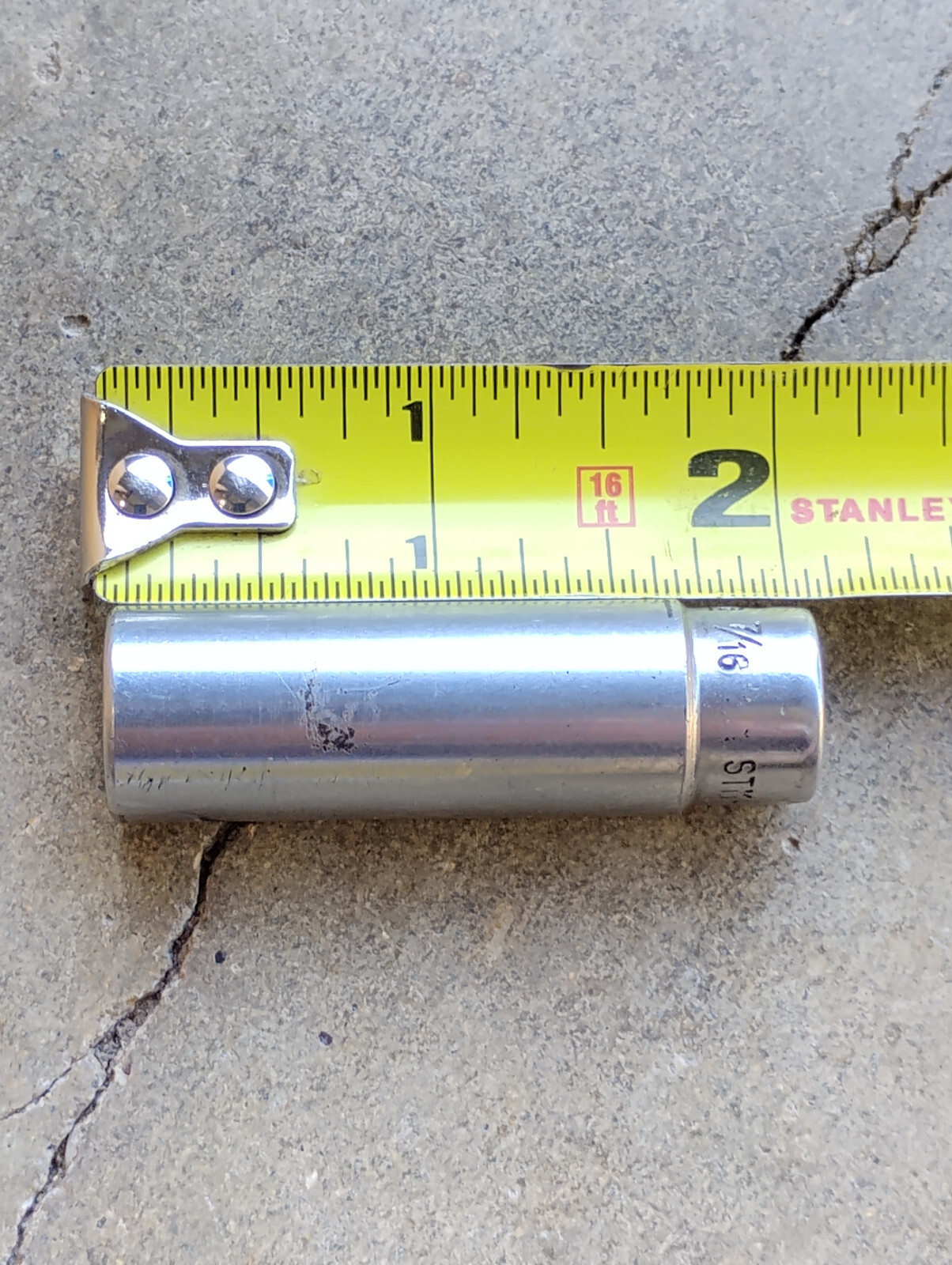 Snap On 1/4″ Drive 7/16″ 6PT SAE Deep Chrome Socket STM14