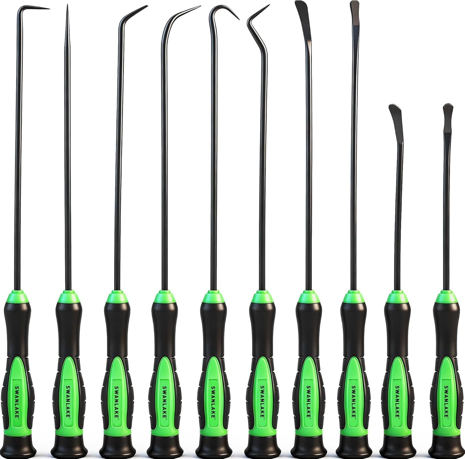 SWANLAKE 10-Piece Automotive Pick Tool Set with Ergonomic Handles & Versatility