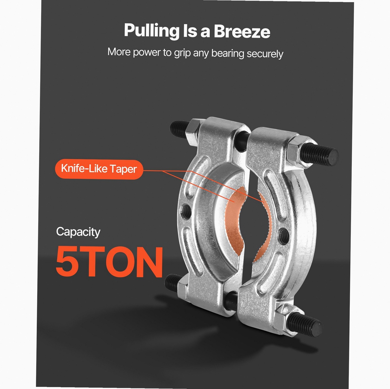 Heat-Treated Steel 5-Ton Bearing Puller Set