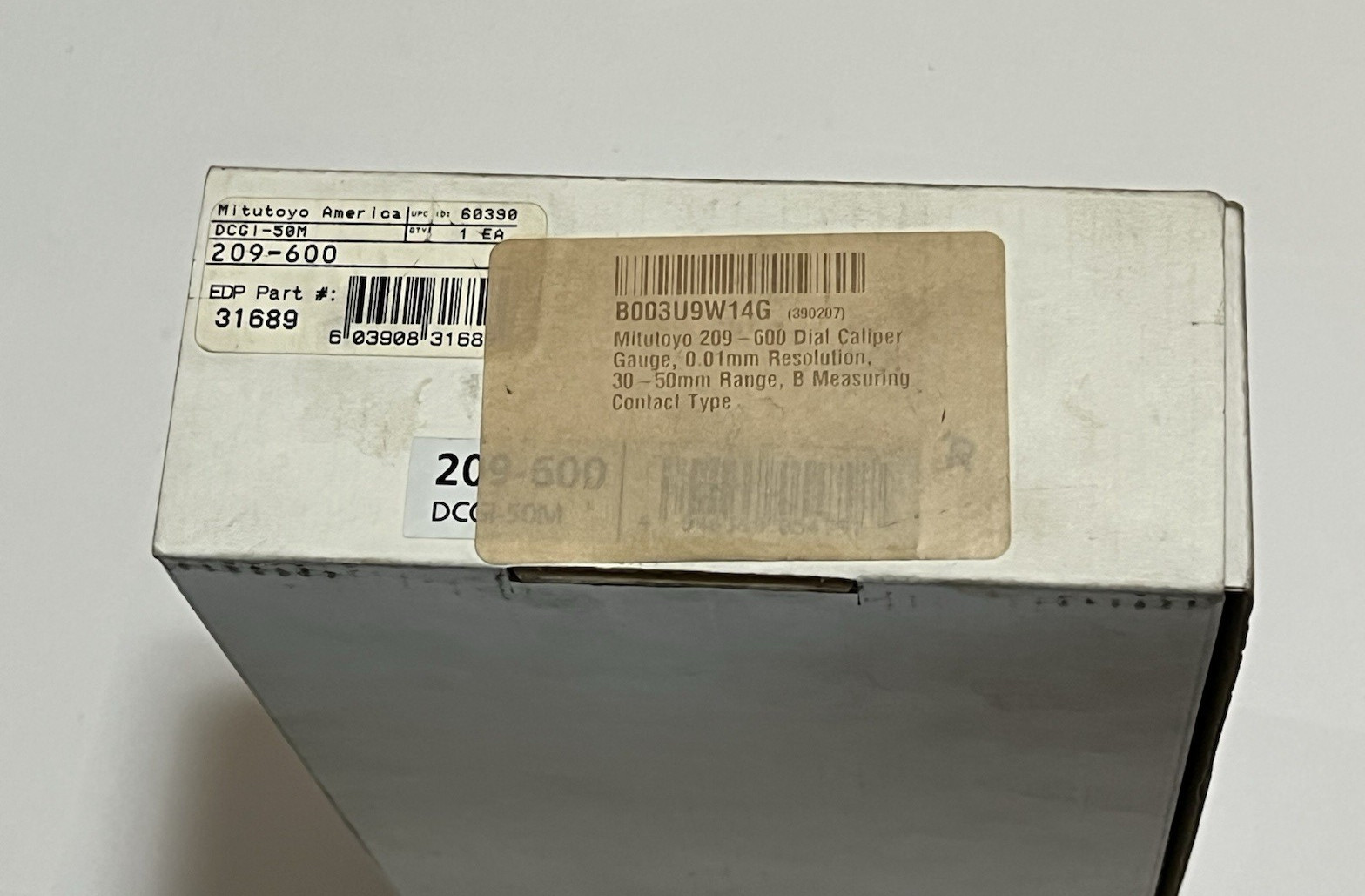 Mitutoyo 209-600 Metric Dial Caliper Gage Gauge 30mm – 50mm Range in Box .01mm