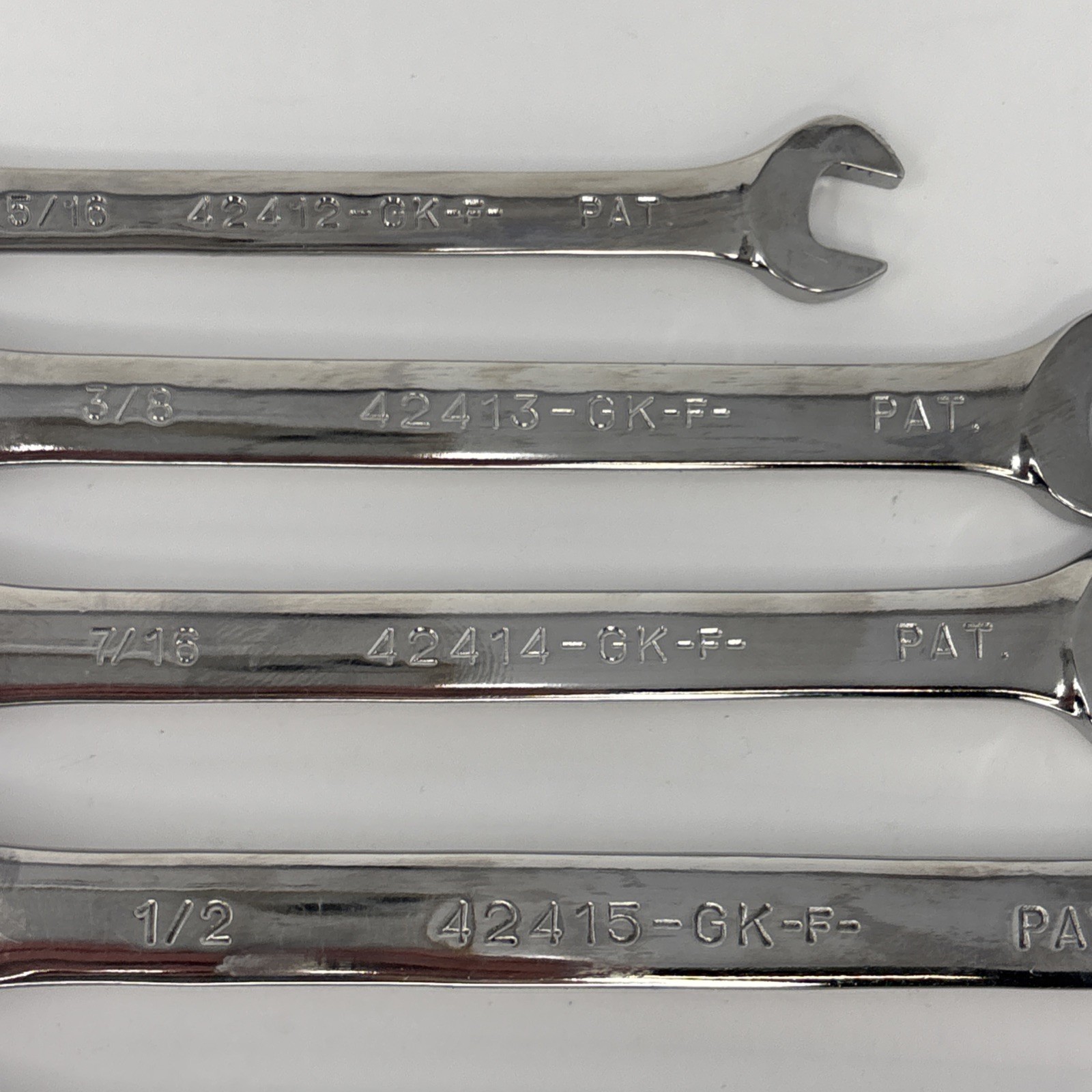 Craftsman SAE Ratcheting Wrench Set 12 Point Reversible 8pc GK F 42404 USA