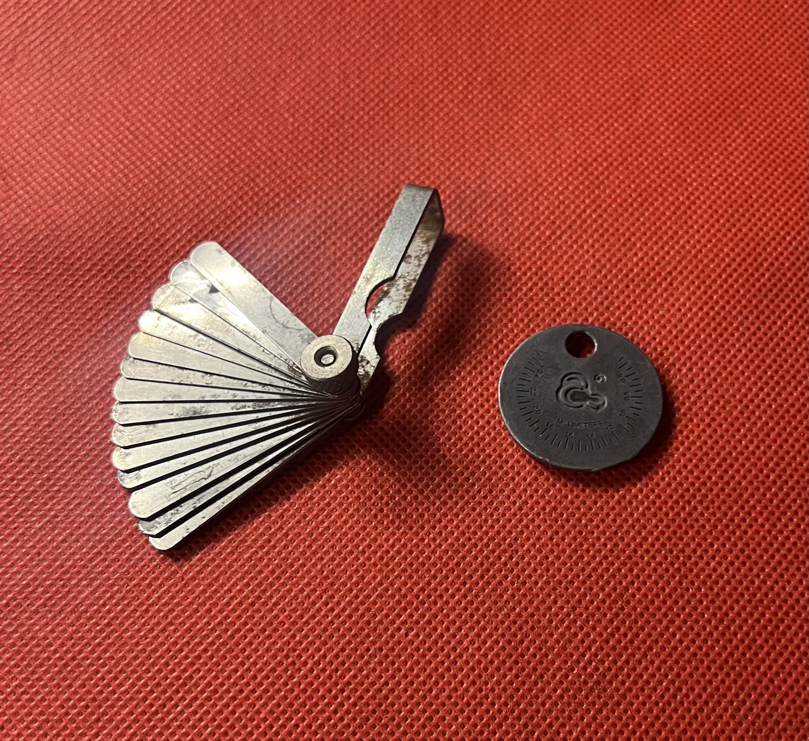 Vintage Kastar Feeler Gauge 14 Blade & Ambiguous Gap Gauge