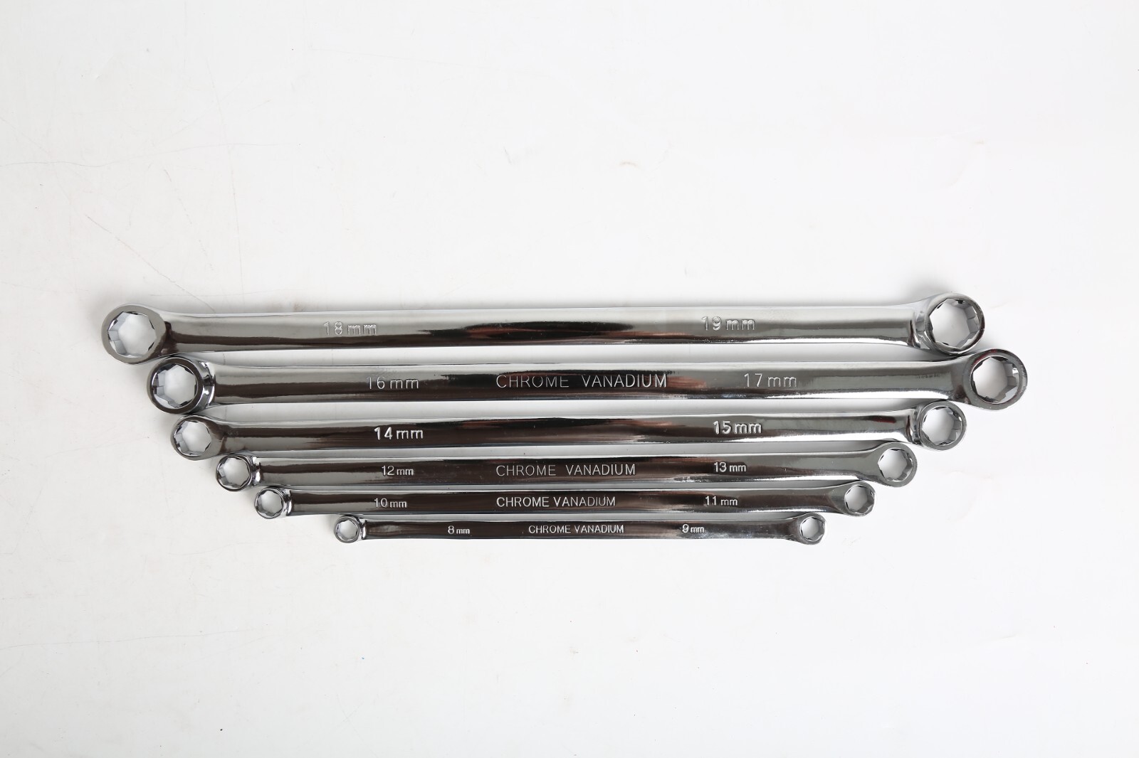 6pc Metric Bolt Extractor Offset Wrench Set 6-Point Box End CRV Bolt Remover Set