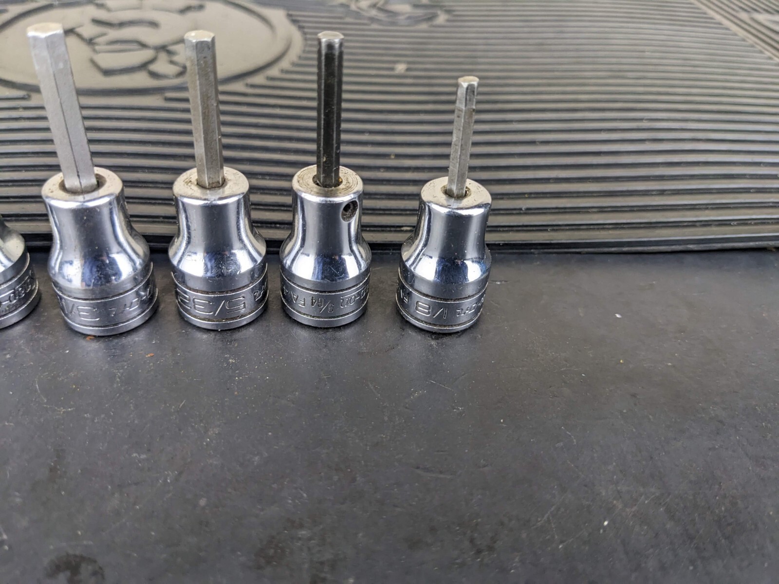 #az201 Snap On 3/8″ Drive Standard Hex Bit Socket Driver Set 208EFAY 1/8 to 3/8″