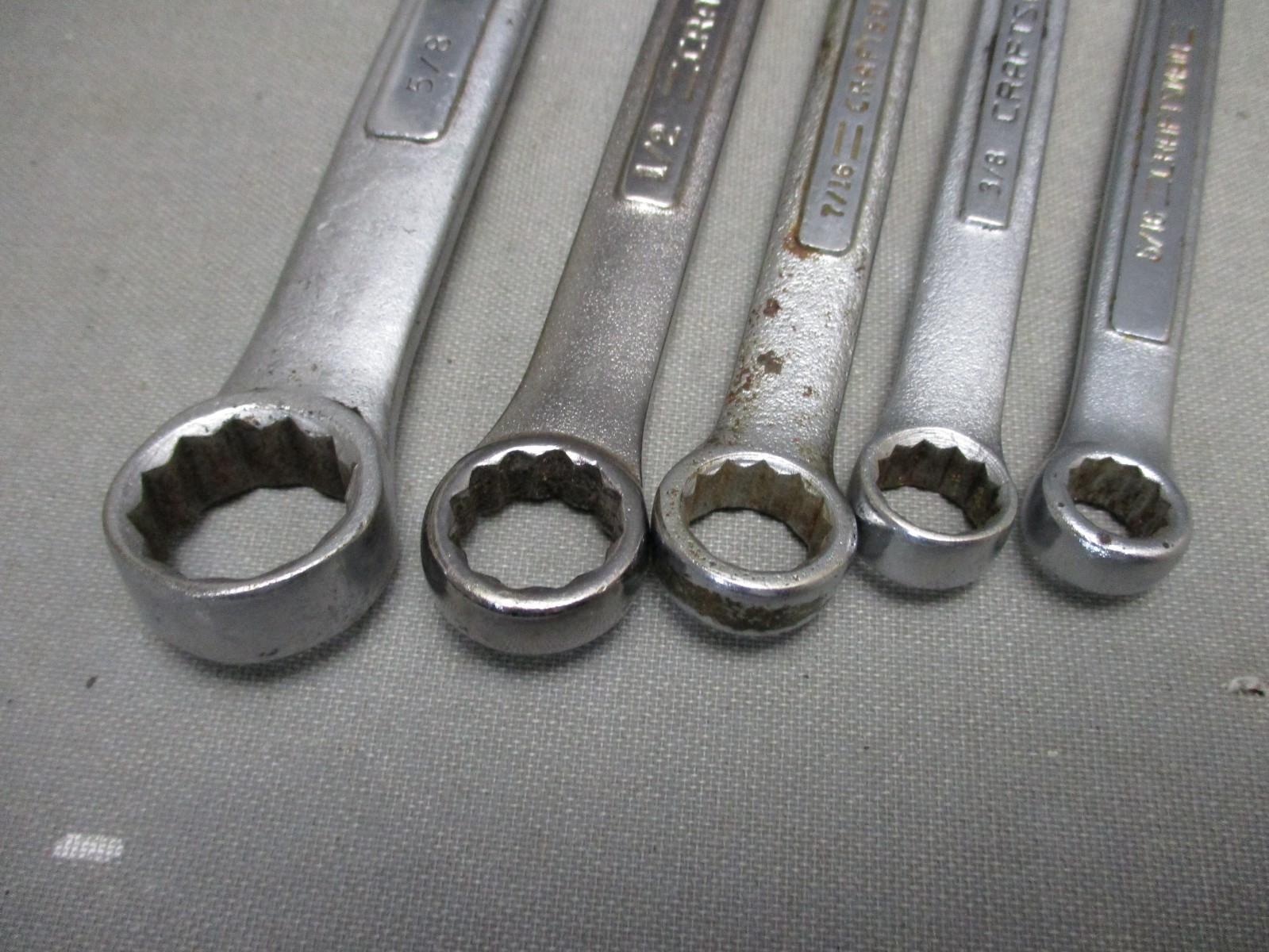 Lot of 9 Craftsman & SK Combination Wrenches SAE 5/16″ – 7/8″ 12pt.