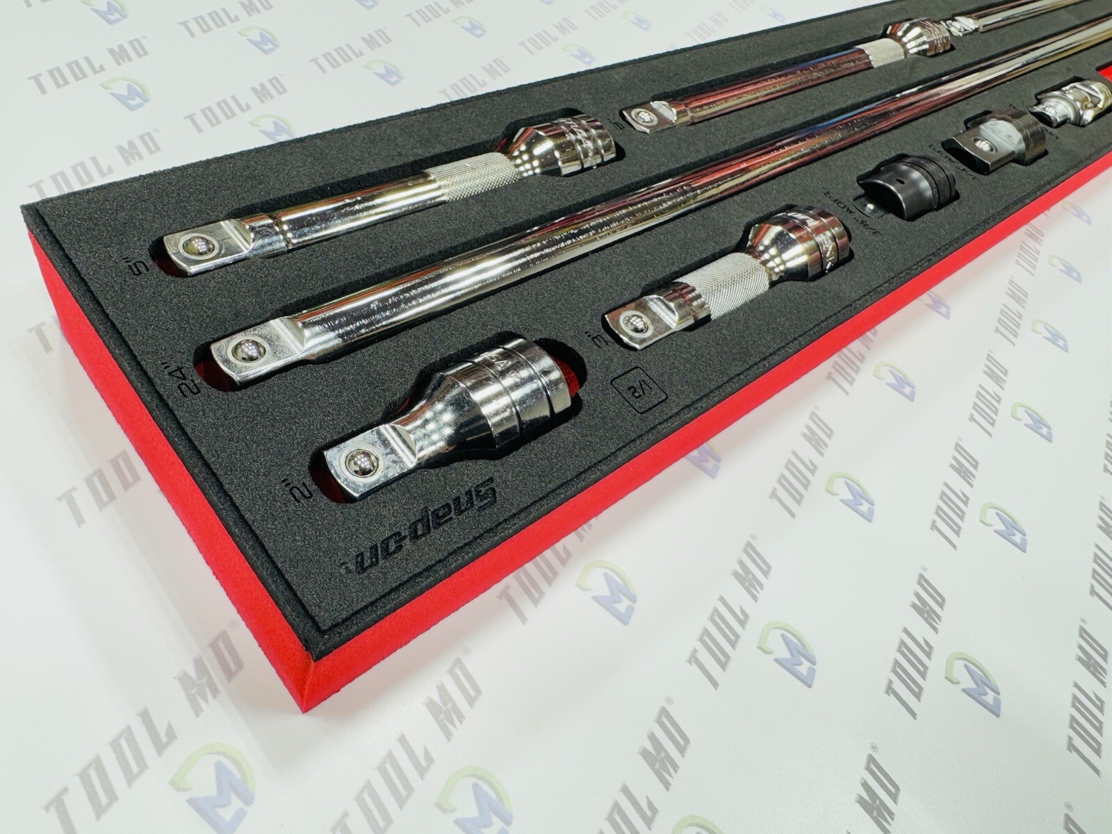 Snap-on Tools USA NEW 9-Piece 1/2” Drive Extension Accessory Foam Set 309ASXFR