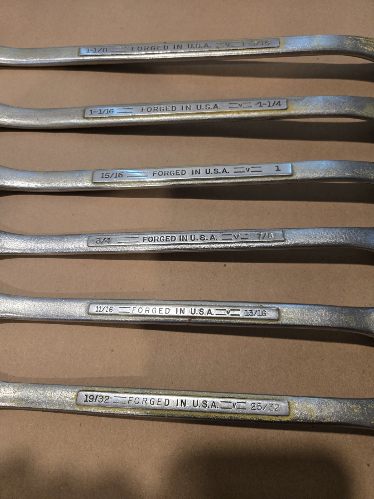 Craftsman Vintage =V= 19/32-1-5/16″ 12PT SAE Offset Box End Wrenchs USA Set Of 6