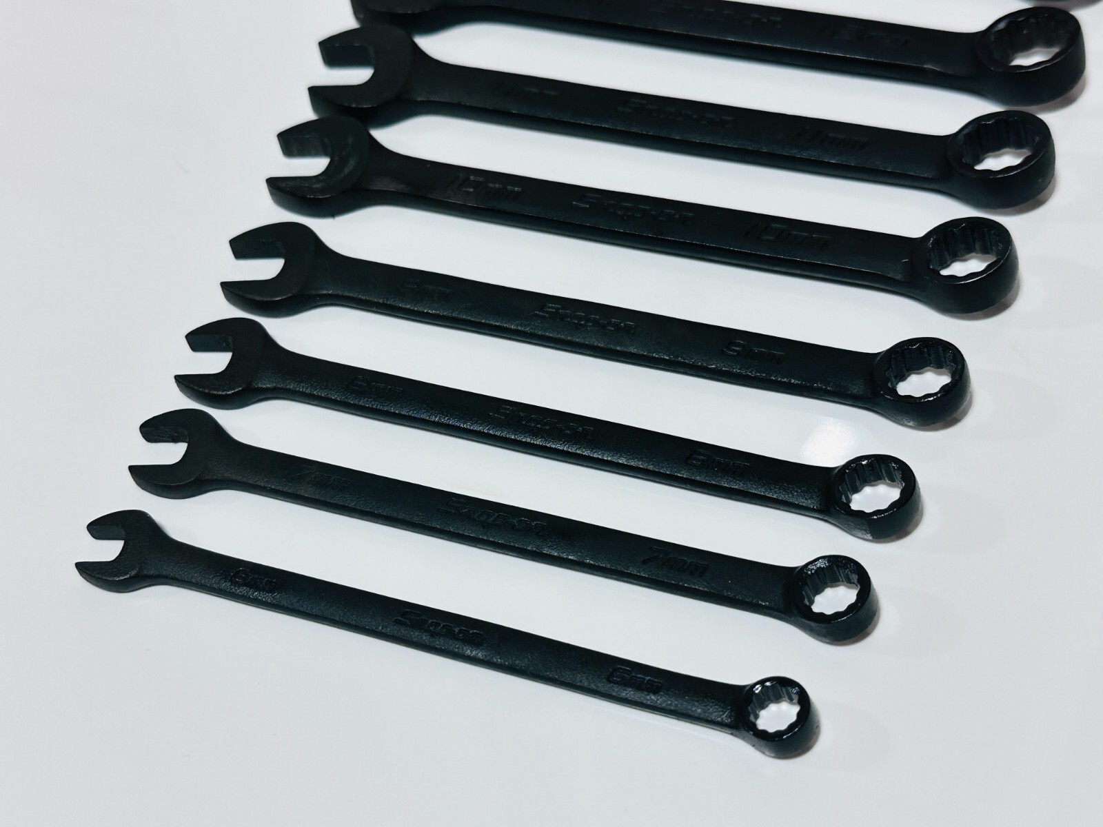 Snap-On USA 14pc Metric GOEXM Industrial Short Combination Wrench Set – 6mm-19mm