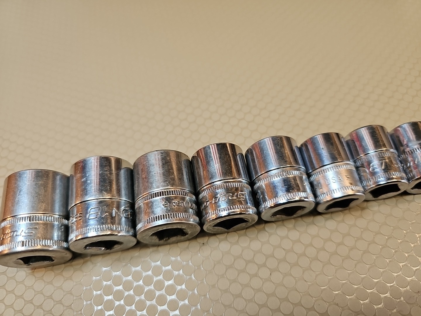 Snap-on FSM 11 pc 3/8″ 6-Pt Metric Shallow Socket Set- 9mm to 19mm USA *READ*