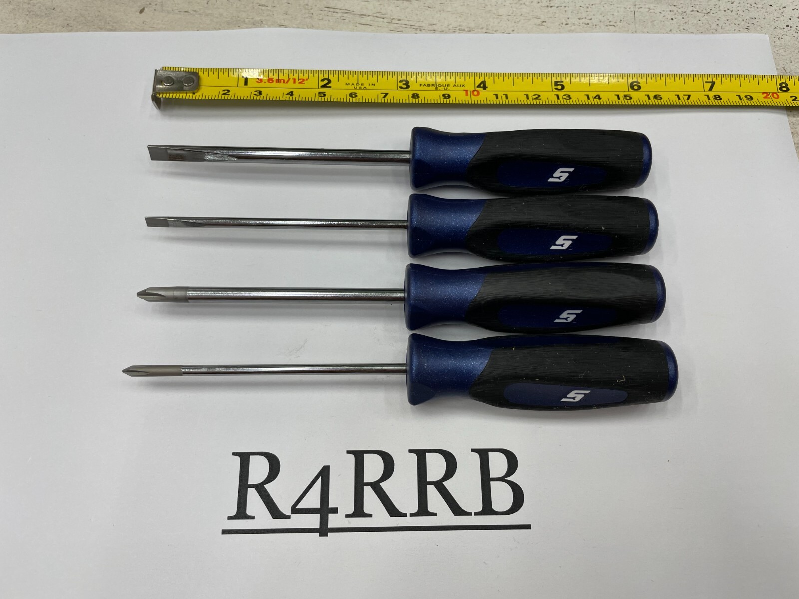 Snap-on Tools NEW 4pc POWER BLUE Soft Grip Mini-Grip Screwdriver Set SGDX40BMB