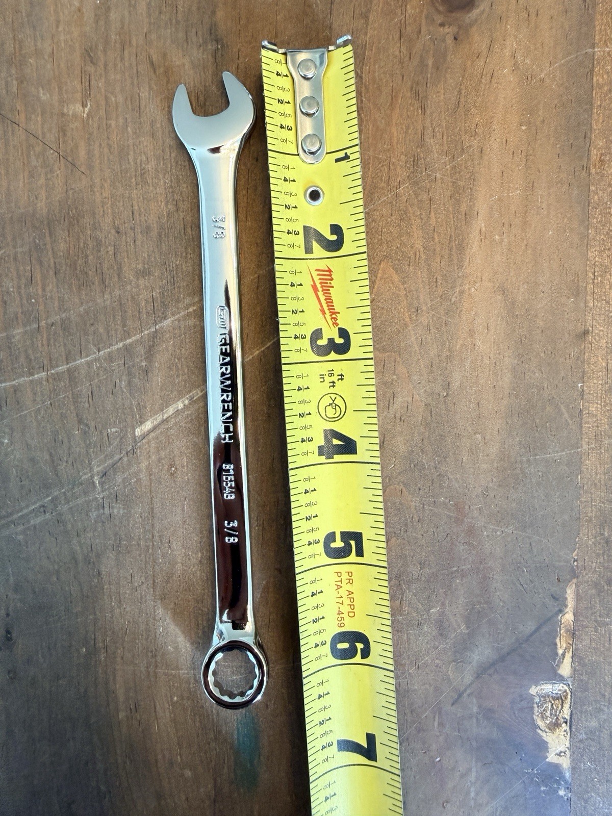 GEARWRENCH Combination Wrench Polished Chrome Open End & 12pt Box End- SAE Sizes