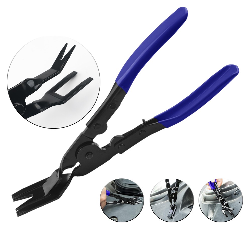 Auto Blue Fastener Puller Repair Clip Pliers Trim Upholstery Pry Removal Tool US