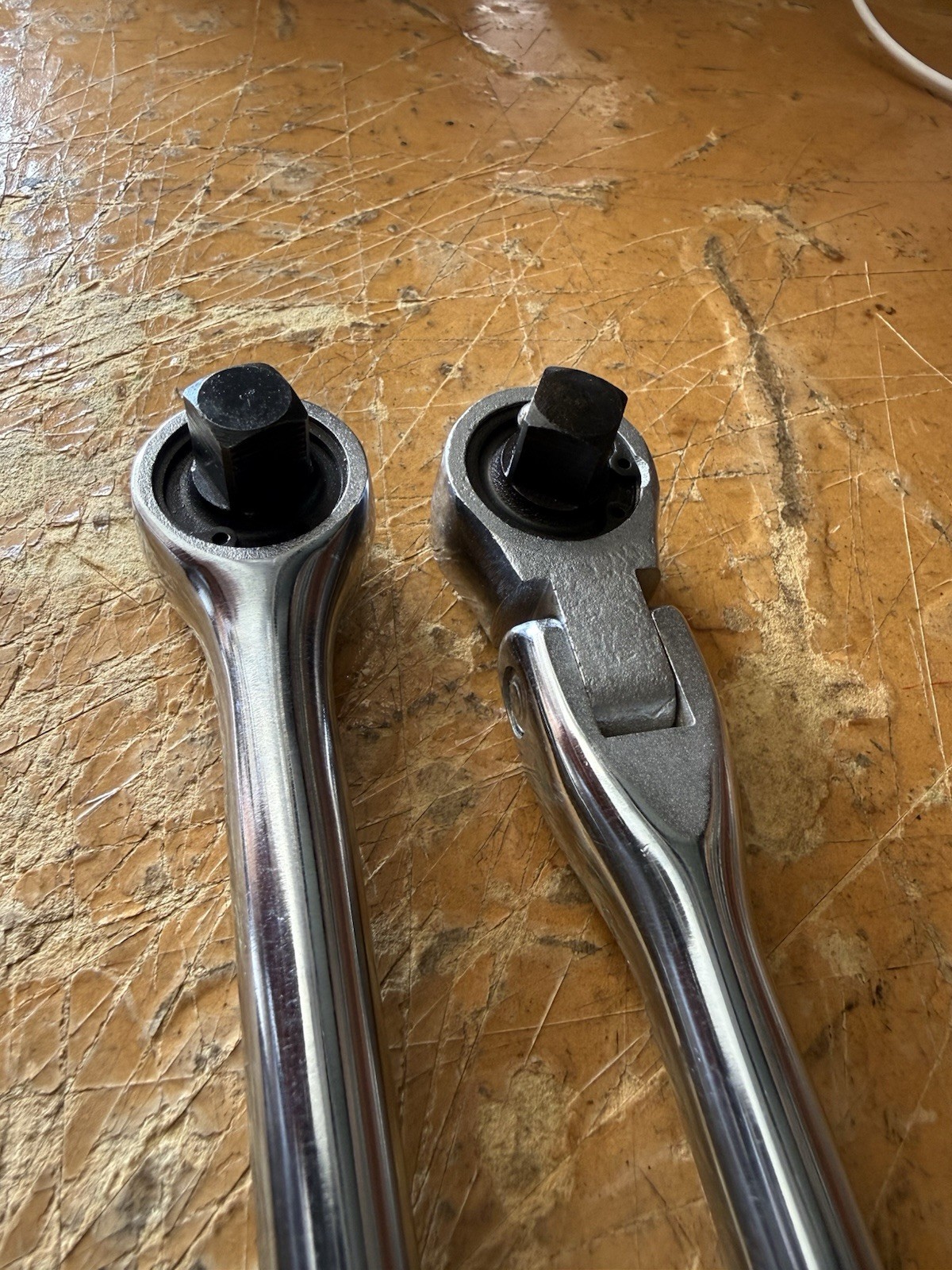 Vintage New Britain NS-33 & NS-55 1/2” Drive Ratchet Set Fixed & Flex Head USA