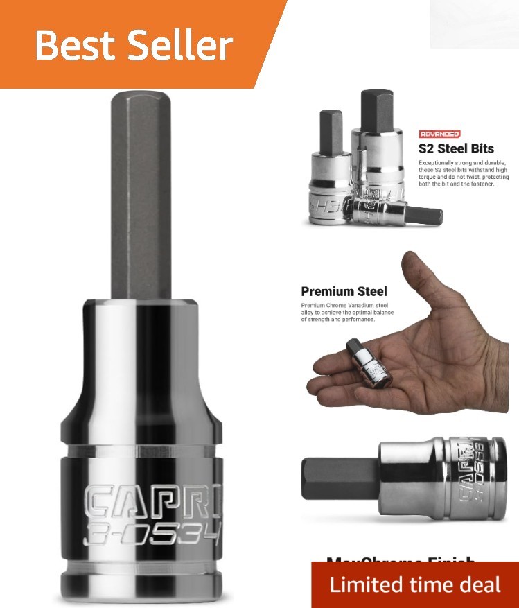 1/4-Inch Drive 4mm Hex Socket – S2 Steel, Meets ASME Standards for Durability