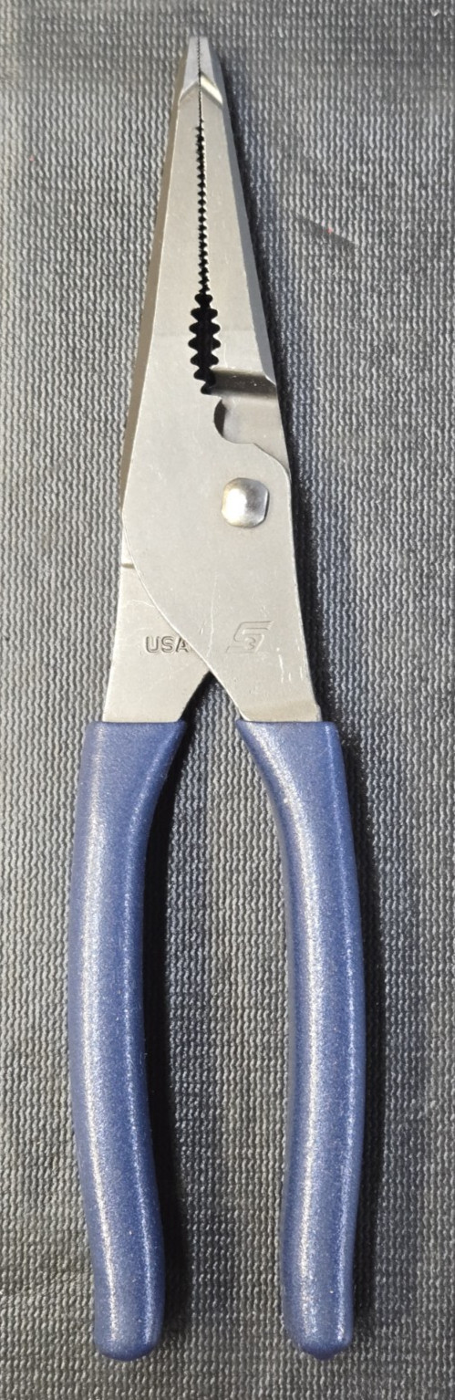 Snap-on Tools USA, POWER BLUE Talon Grip Long Nose Slip Joint Pliers LN47ACF