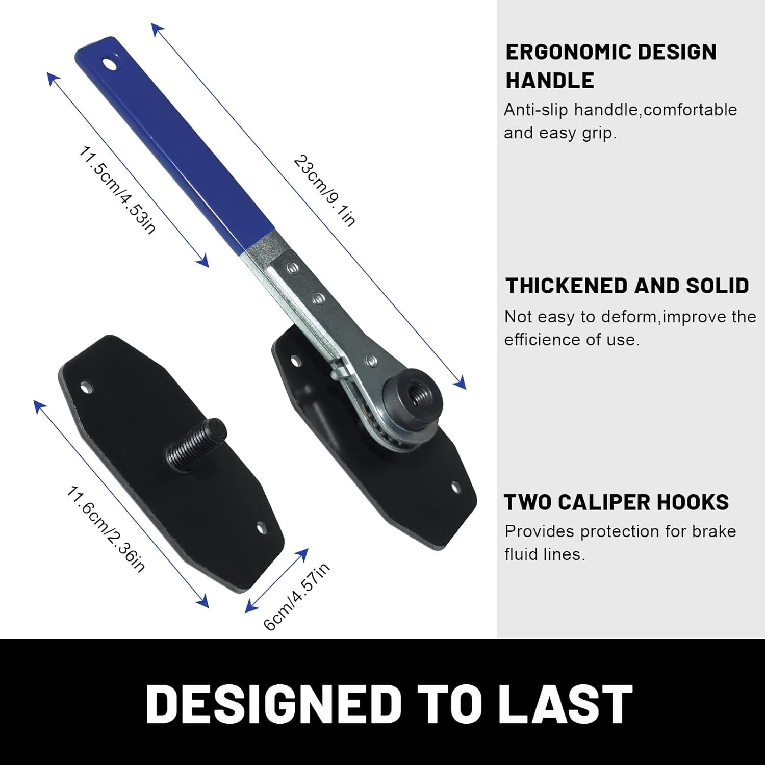 Car Ratchet Brake Piston Wrench Spreader Caliper Pad Install Tool Press Portable