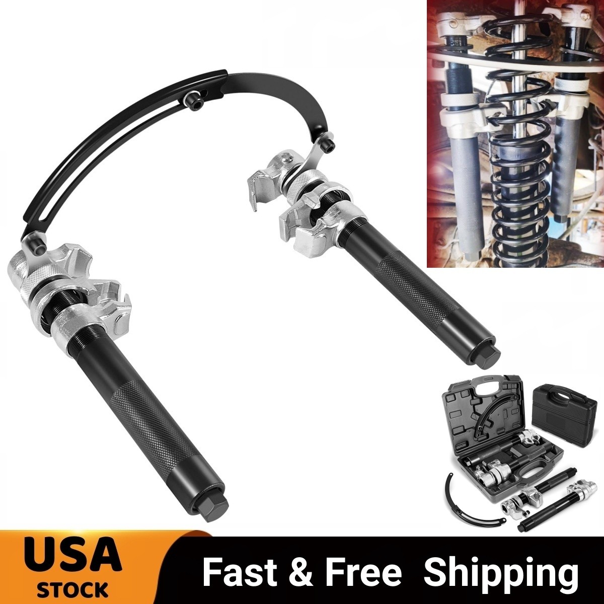 Heavy Duty Coil Spring Compressor Strut Shock Remover Installer Tool Suspension
