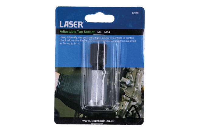 Laser Tools 8029 Adjustable Tap Socket M4 – M14 Thread Tap & Reamer driver