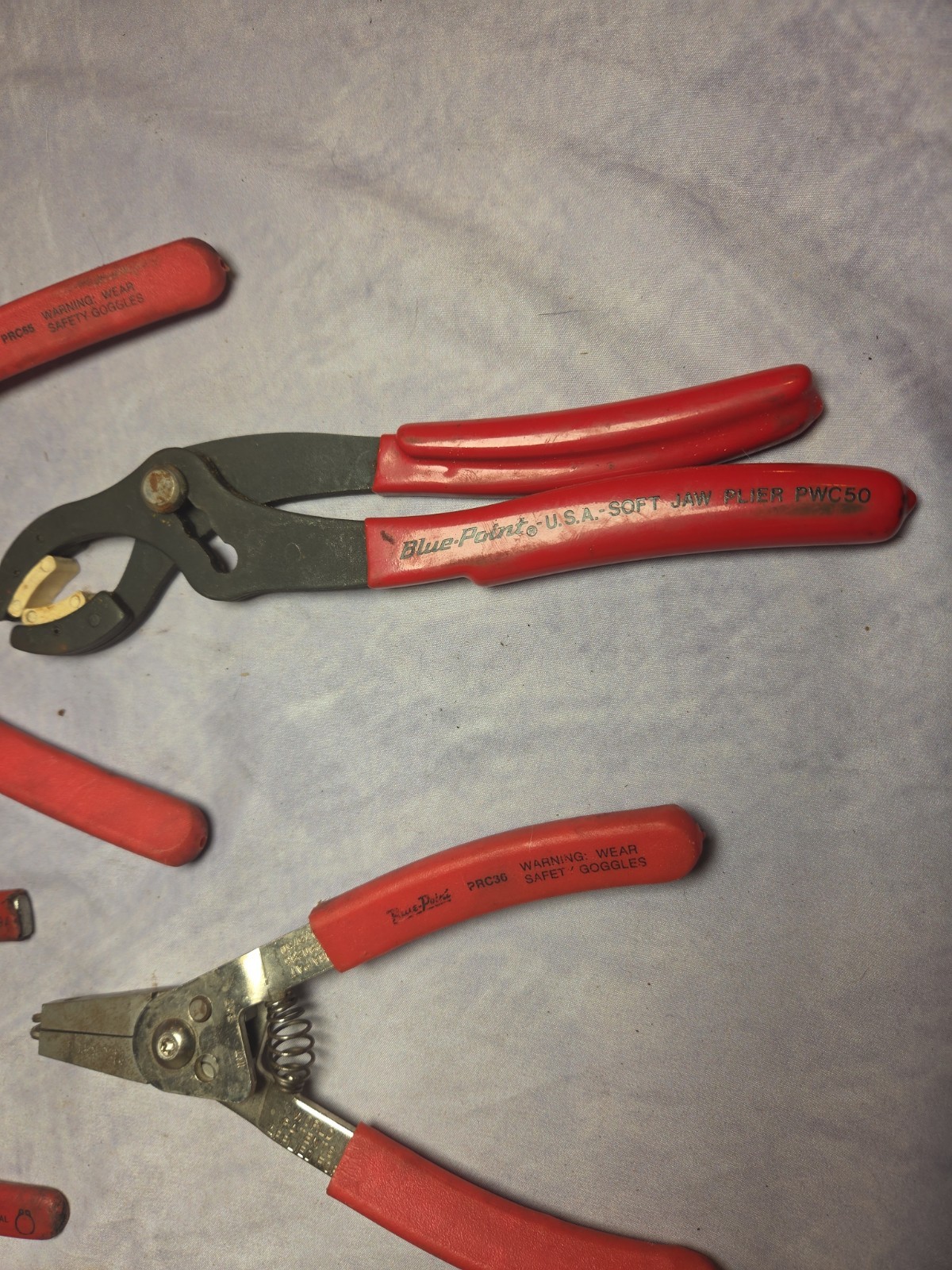 Blue Point pliers lot Of 7 PR-34A PR-349A (X3) PRC 36 PRC65 PWC50
