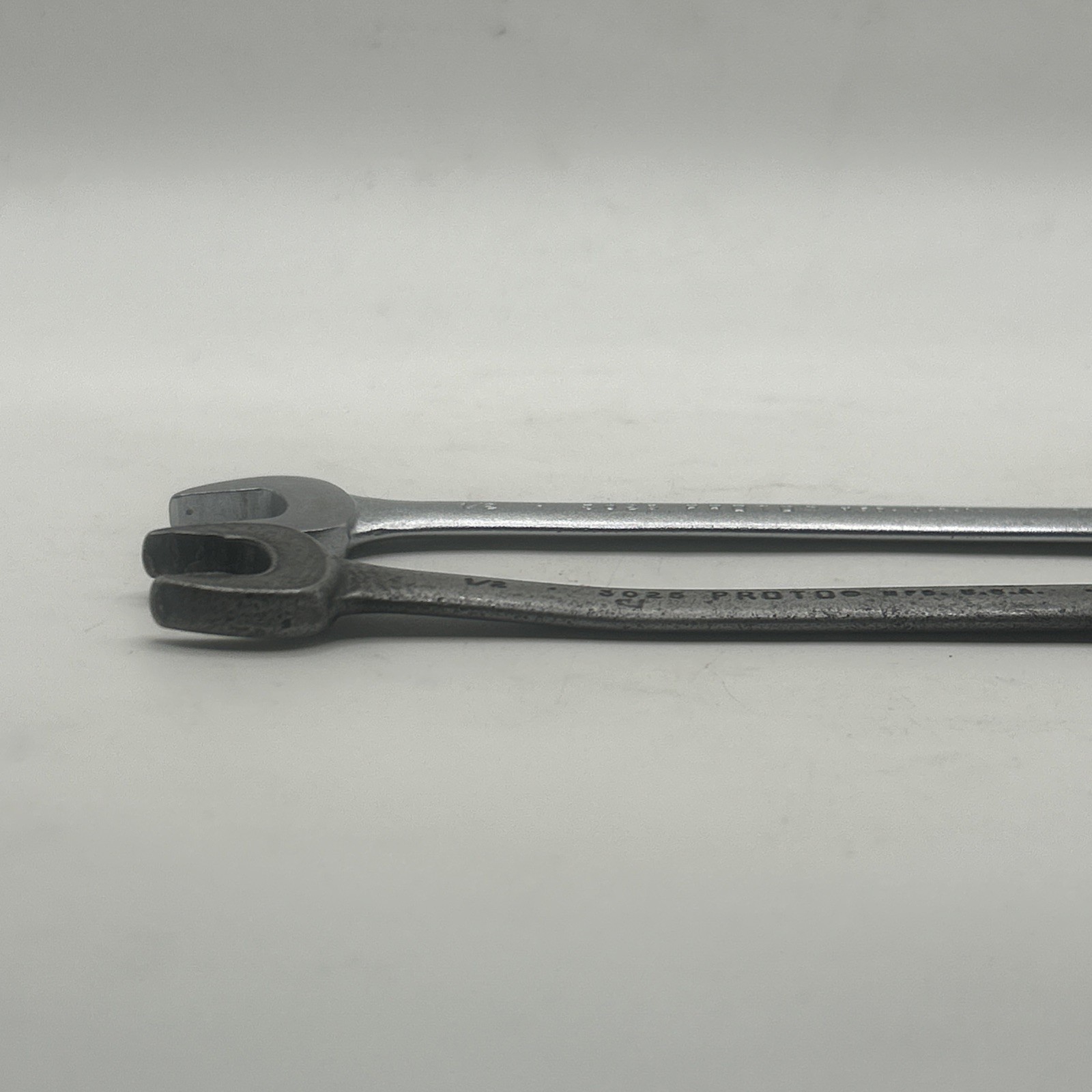 2 Proto Professional 3025 7/16″ x 1/2″ SAE Open End Wrench USA One Slight Bend