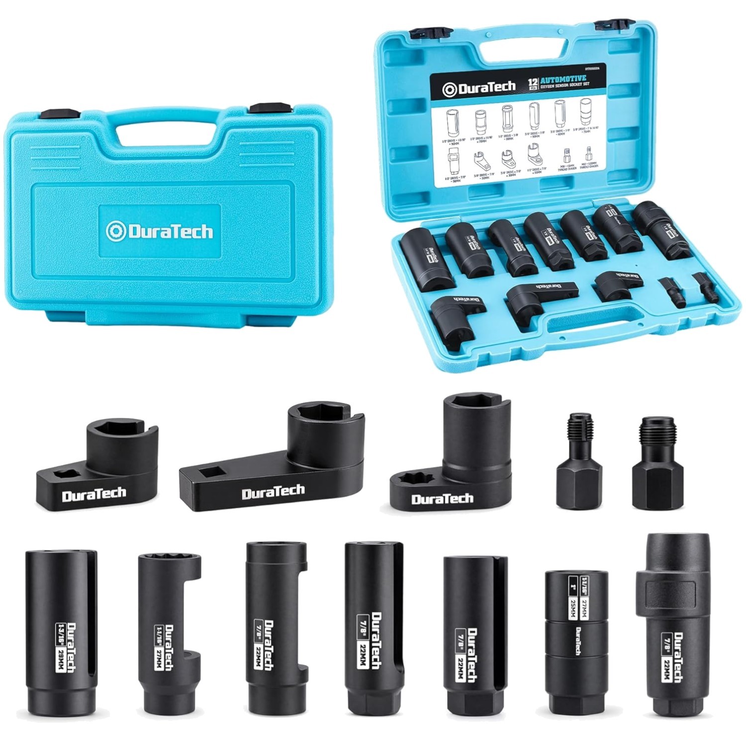 Versatile O2 Sensor Removal Tool Kit with Storage Case