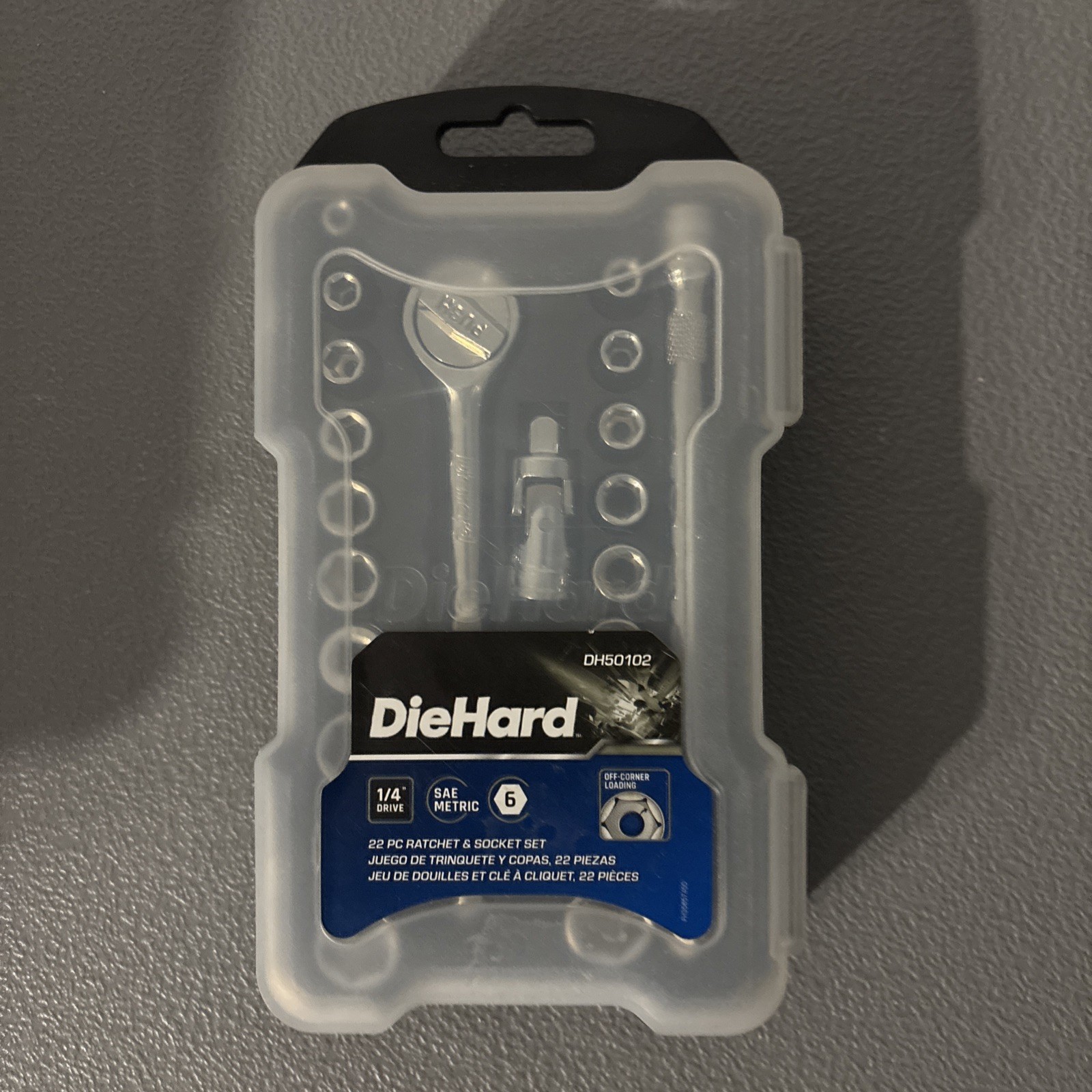 Diehard 22pc 1/4” Ratchet Socket Set Metric SAE DH50102
