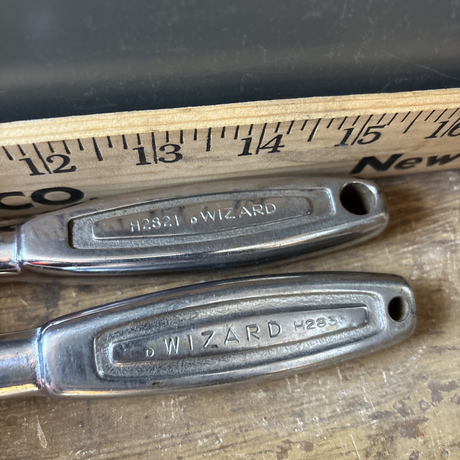 Vintage Lot of Wizard 1/2″ Drive 16″ Breaker H2821 & Ratchet H2833 U.S.A. Made